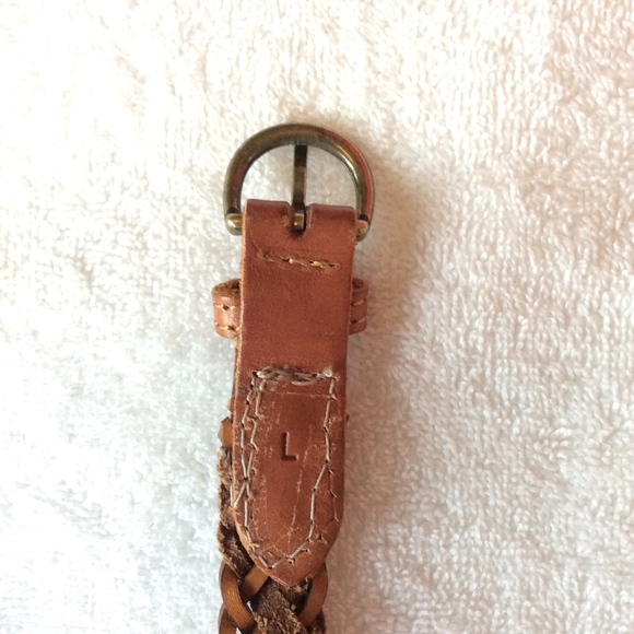 3/4" Braided Genuine Leather Belt, Size L - Picture 3 of 4